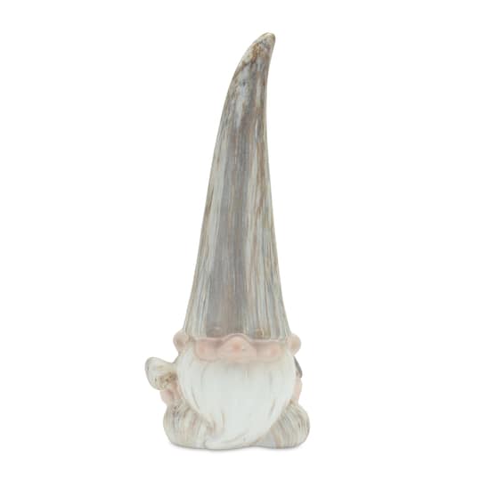 14.5" Modern Marble Finish Terra Cotta Gnome Figurines, 2ct.